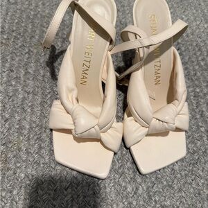 Stuart Weitzman Ivory Strappy Heels